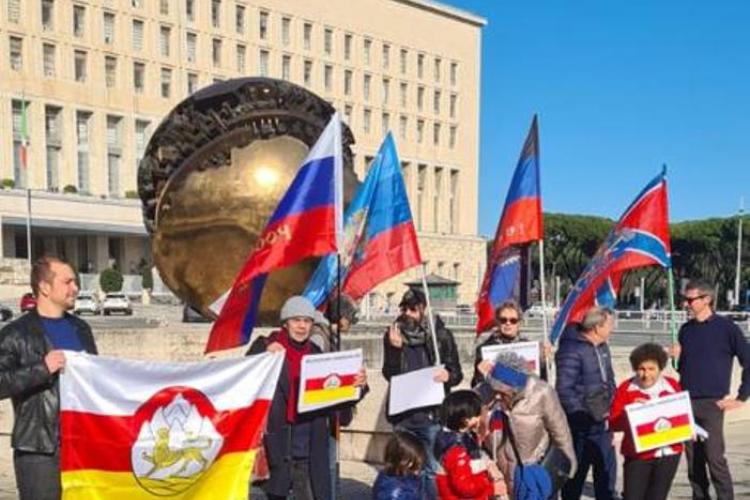 Акция протеста в Риме