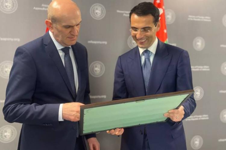 Встреча Министра иностранных дел Республики Южная Осетия А.М. Джиоева с Министром иностранных дел Республики Абхазия И.Б. Ардзинба