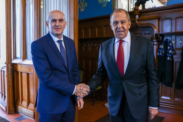 Ахсар Джиоев и Сергей Лавров