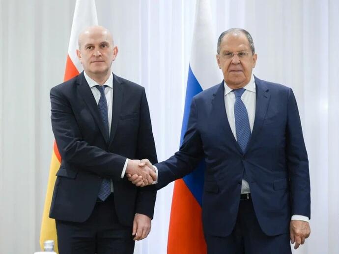 Встреча Министров иностранных дел Южной Осетии и России А.М. Джиоева и С.В. Лаврова