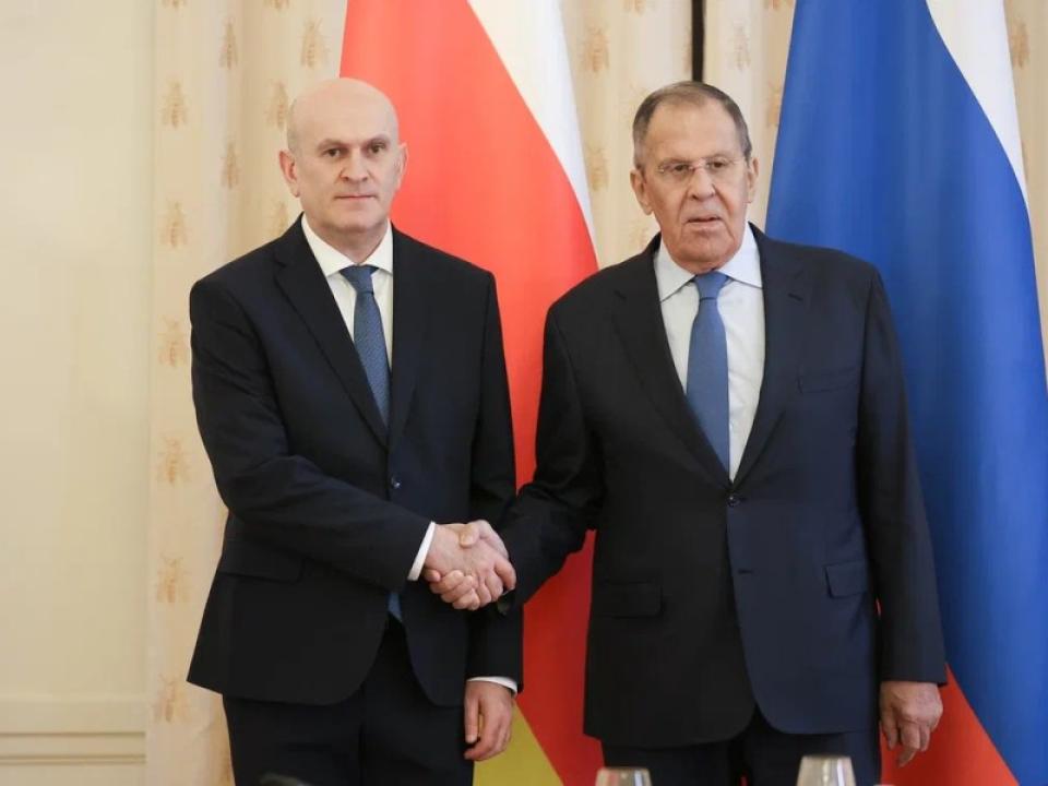 Встреча И.о. Министра иностранных дел РЮО А.М. Джиоева и Министра иностранных дел РФ С.В. Лаврова