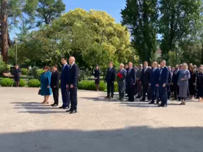 Церемония возложения цветов к Мемориалу погибшим в Отечественной войне народа Абхазии 1992-1993 гг.