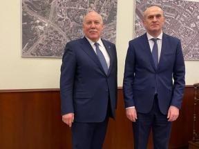 Встреча А.М. Джиоева и Д.Ф. Мезенцева