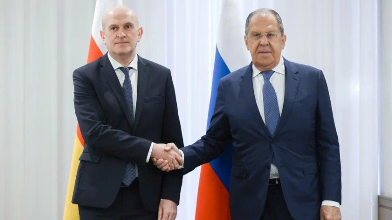 Встреча Министров иностранных дел Южной Осетии и России А.М. Джиоева и С.В. Лаврова